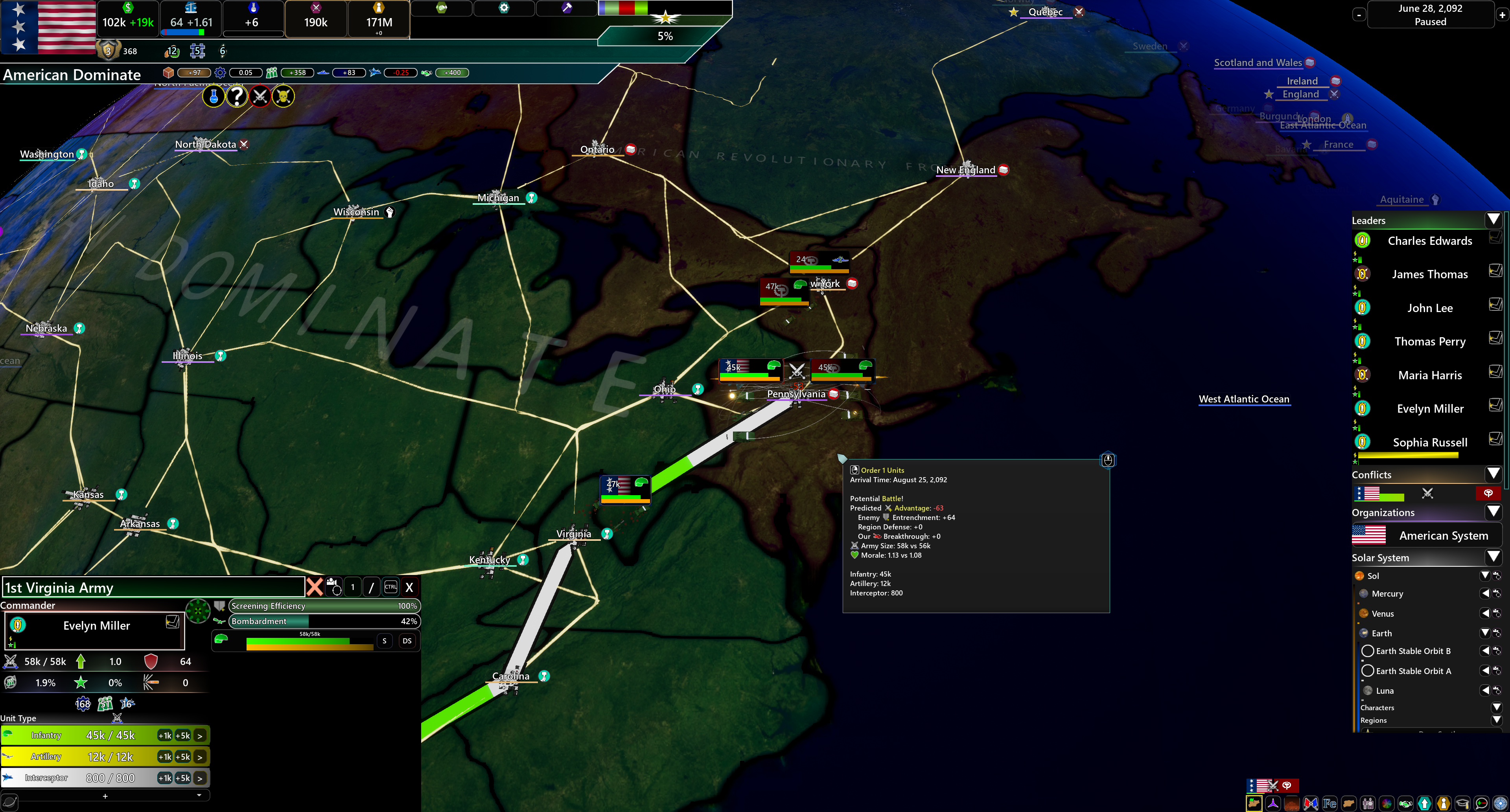 Solar Nations 2 strategy map screenshot